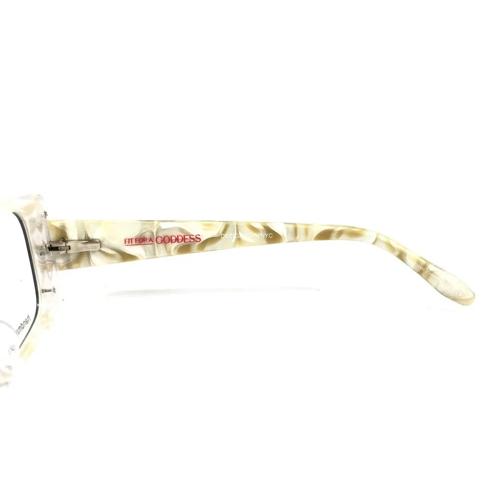 Fit For A Goddess Eyeglasses Frames FGO006 BLK Black Ivory Full Rim 55-18-145